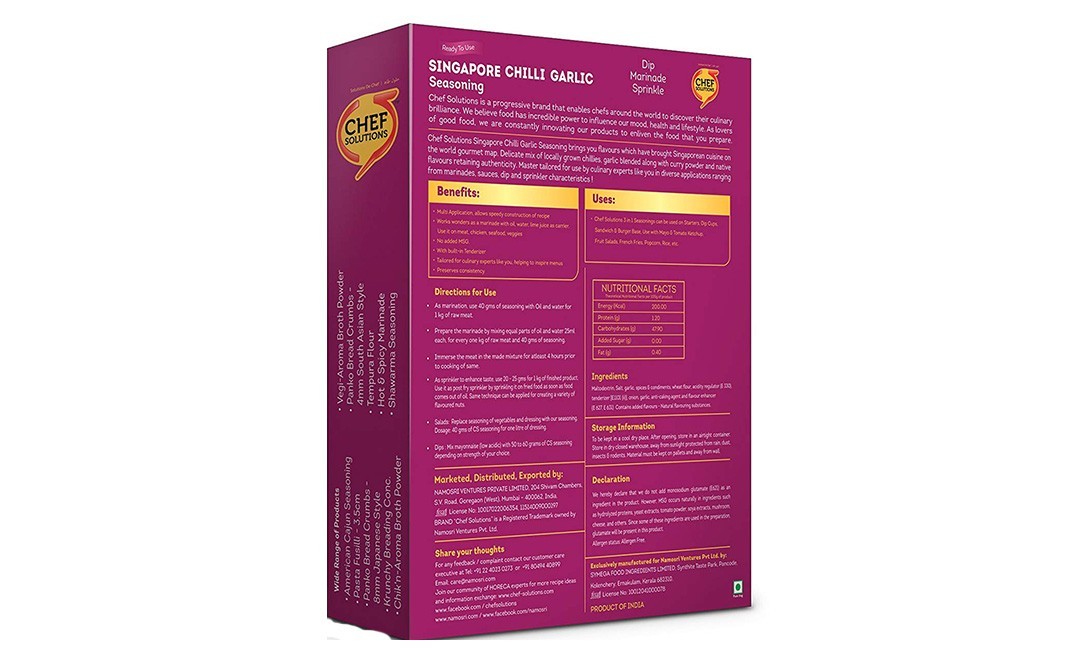 Chef Solutions Singapore Chilli Garlic Seasoning   Box  250 grams